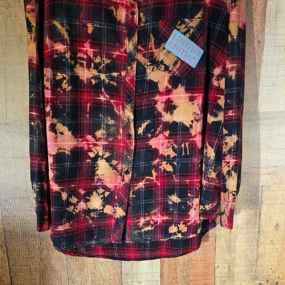 Upcycled Plaid Let's Go Girl's Flannel - Picture 8 of 10